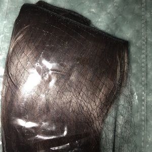 Clip in Weft Dark Brown straight Synthetic. 20inch